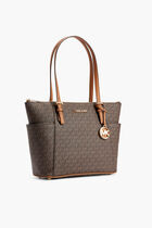 Jet Set Logo Zip Tote Bag