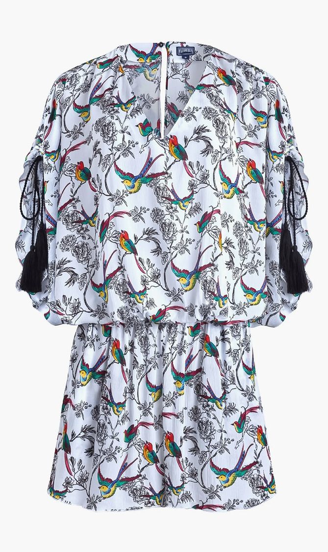 Rainbow Birds Viscose Playsuit