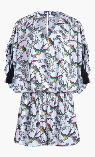 Rainbow Birds Viscose Playsuit