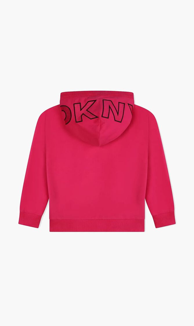 Logo Embroidered Cotton Hooded Sweatshirt