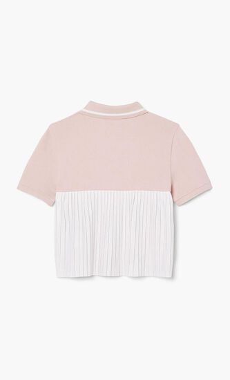 Pleat Back Petit Pique Polo Shirt