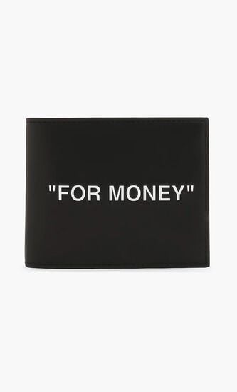 QUOTE BIFOLD WALLET BLACK WHITE