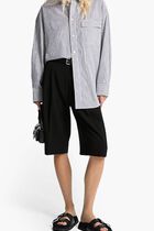 Oversized Striped Stretch Cotton Poplin Shirt