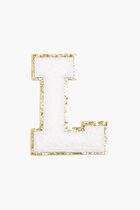 Chenille Sparkle Letter 'L' patch