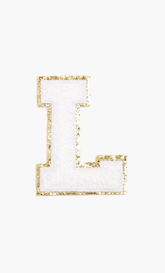 Chenille Sparkle Letter 'L' patch