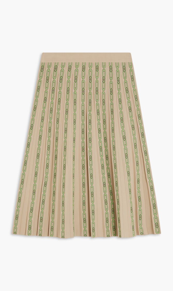 TORY SPORT PLEATED JACQUARD TECH KNIT SKIRT
