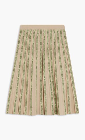 TORY SPORT PLEATED JACQUARD TECH KNIT SKIRT