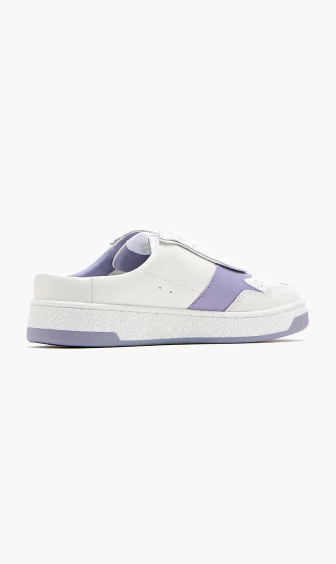 MULE WHITE PURPLE LEATHER LADIES