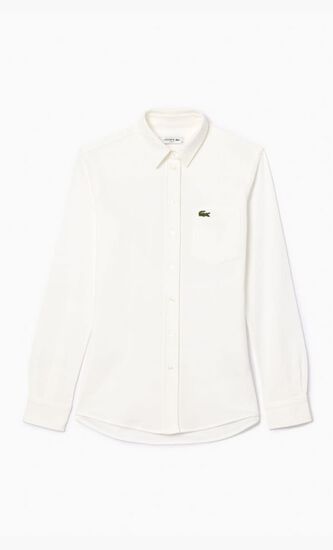 Cotton Pique Shirt with Pocket