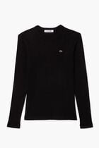 Long Sleeved Ribbed Cotton T-shirt