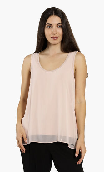 Sleeveless Chiffon Top