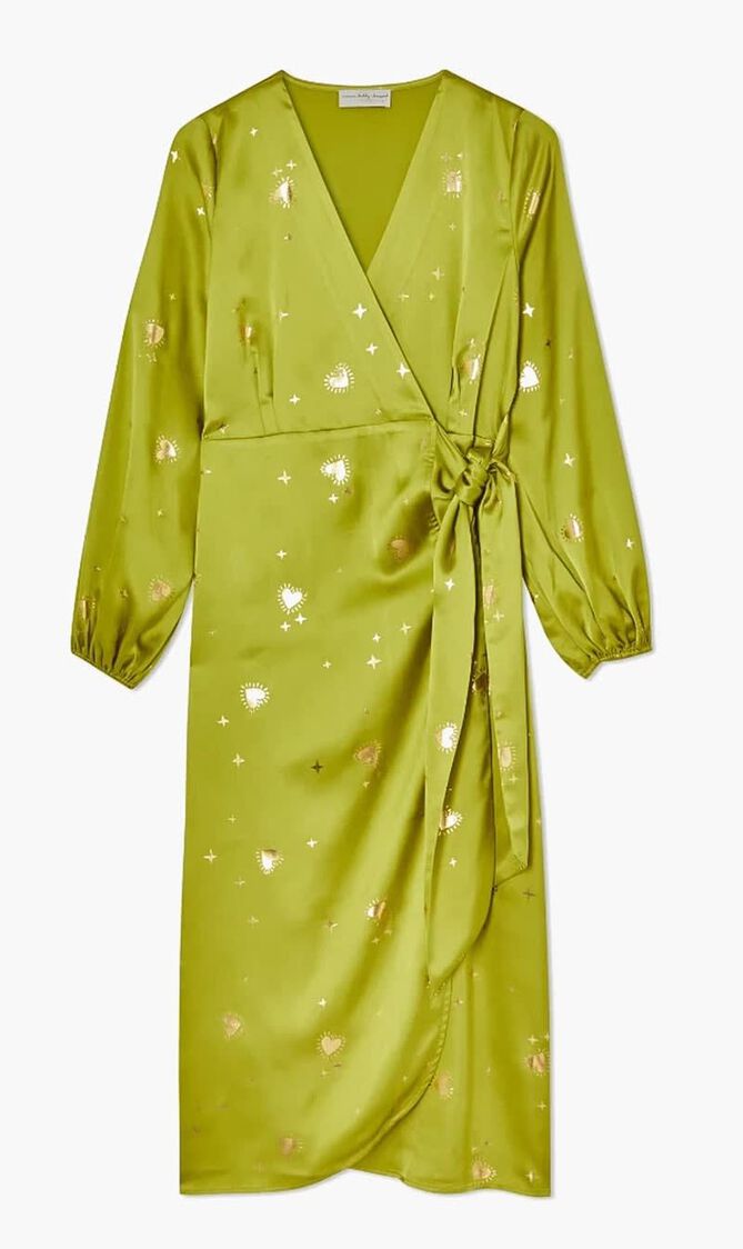 Vienna Hearts Wrap Midi Dress