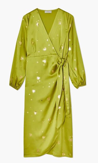 Vienna Hearts Wrap Midi Dress