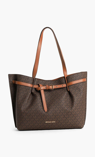 Emilia Large Logo Print Tote Bag