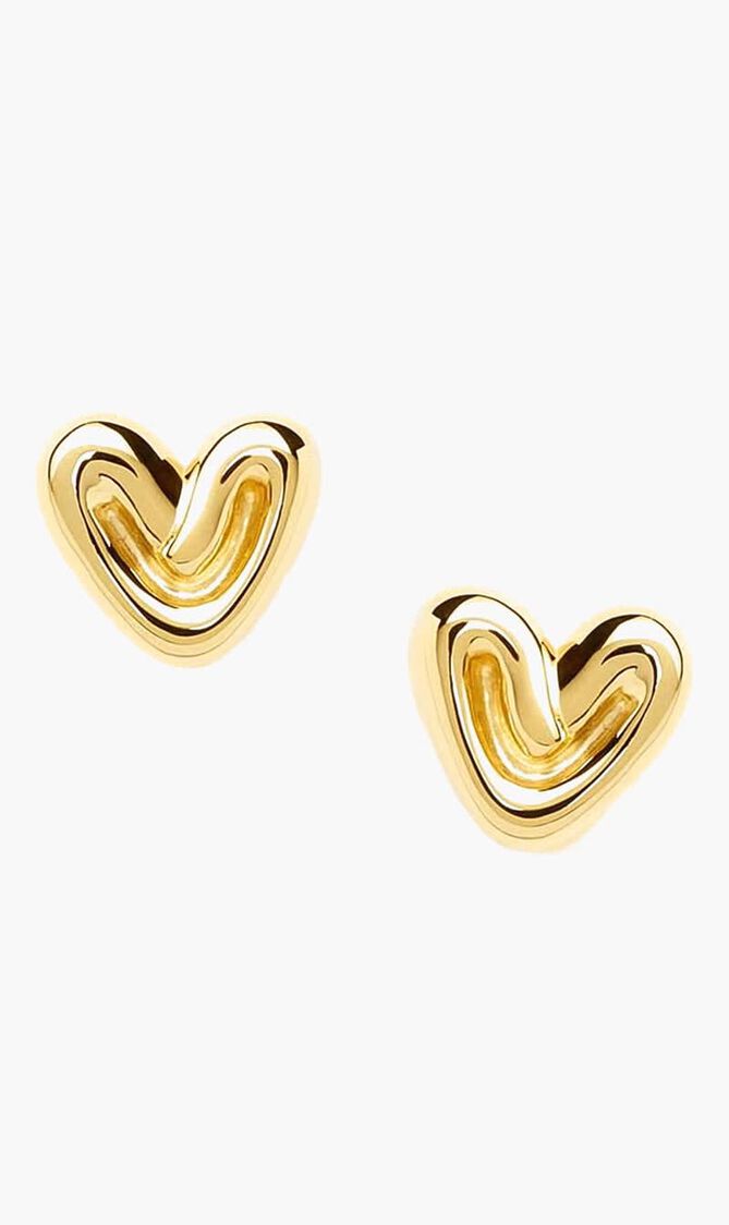 Puffy Heart Mini Stud Earrings
