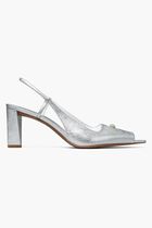 Pierced Peep Toe Slingback