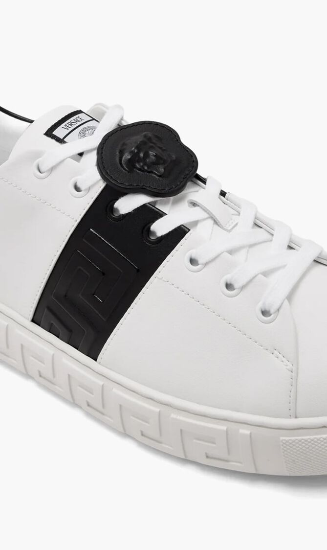 Greca Leather Sneakers