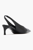 Leather Slingback Pumps