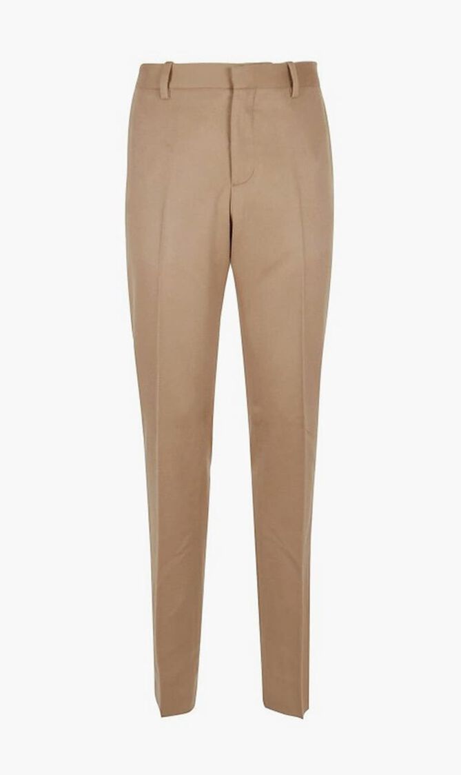 Slim Cut Tailored Cashmere Trousers