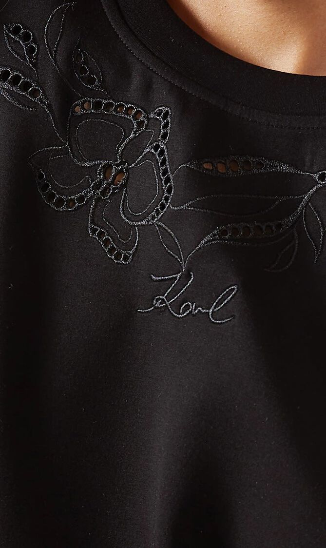 ORCHID EMBROIDERY SWEATSHIRT