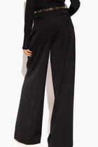 PANTS WIDE LEG HIGH WAIST GAB ECO WOOL SOLID