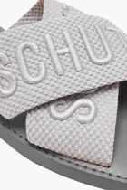 Embroidered Logo Flat Sandals Embroidered Logo Flat Sandals