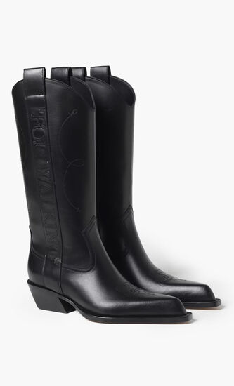 FOR WALKING TEXAN BOOT BLACK BLACK