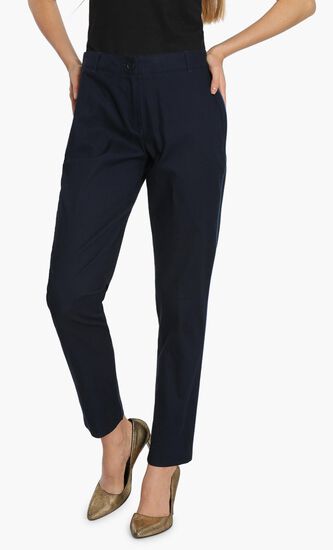 Slim Fit Piping Pique Pants