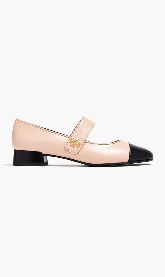 Cap-toe Mary Jane Heeled Ballet