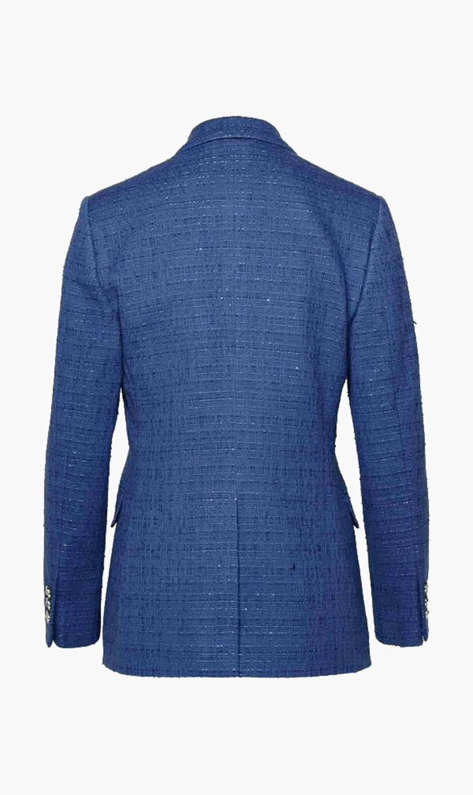 INFORMAL JACKET COTTON MIX SUMMER TWEED FABRIC