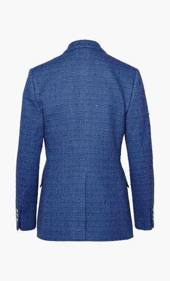 INFORMAL JACKET COTTON MIX SUMMER TWEED FABRIC