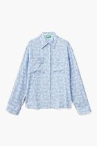 Horse Print Long Sleeve Fluid Shirt