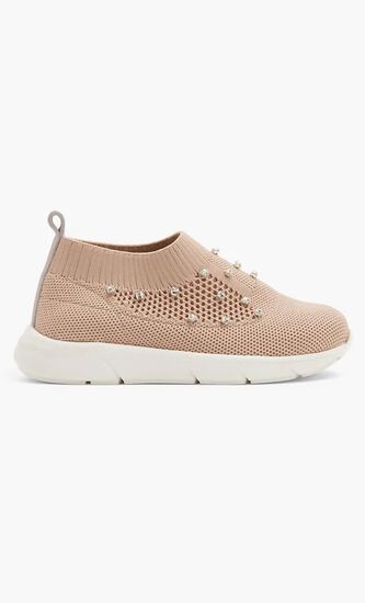 Swarovski Crystals Embellished Speed Sock Sneaker