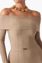Giada Long Sleeve Off Shoulder Dress