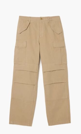 Straight Fit Cotton Cargo Pants