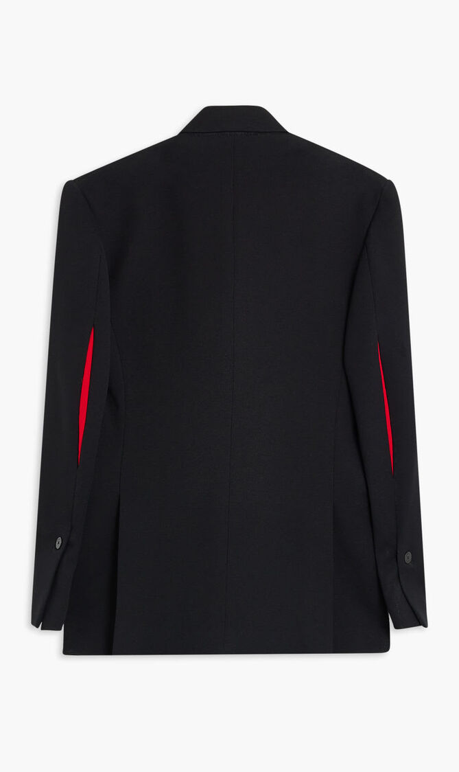 STRETCH TECHNICAL GABARDINE DOUBLE BREASTED JACKET