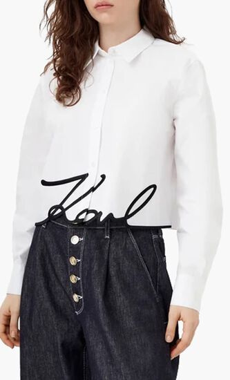 Cropped Signature Shirt