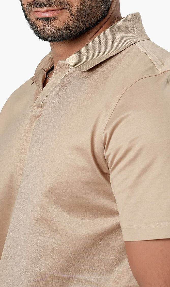 ANGELO KAHELERCERIZED TSHIRT DARK BEIGE VM 7022