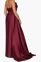 Side Drap Evening Gown Dress