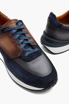 Lace-up two-toned sneakers