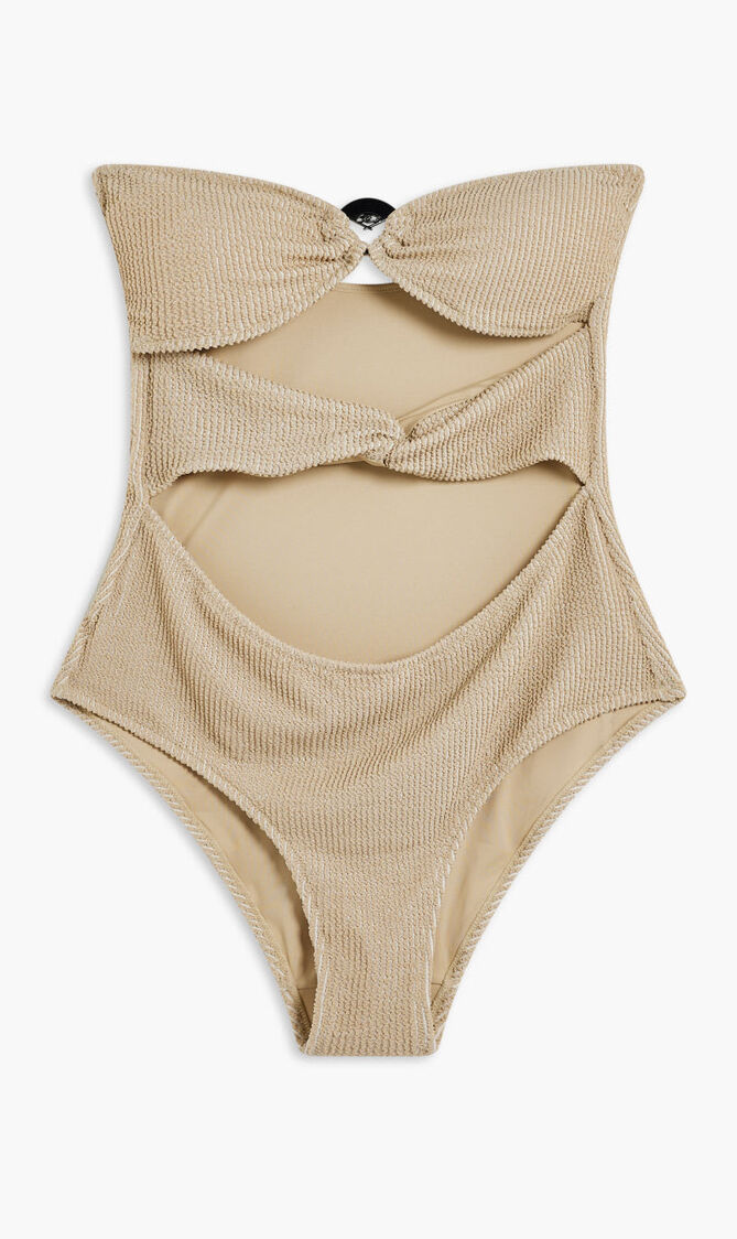 KARL DNA STRAPLESS SWIMSUIT