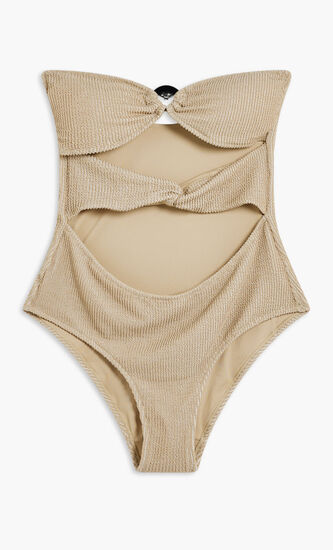 KARL DNA STRAPLESS SWIMSUIT