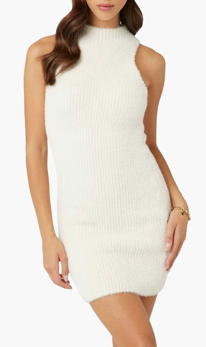 Fuzzy Sweater Dress