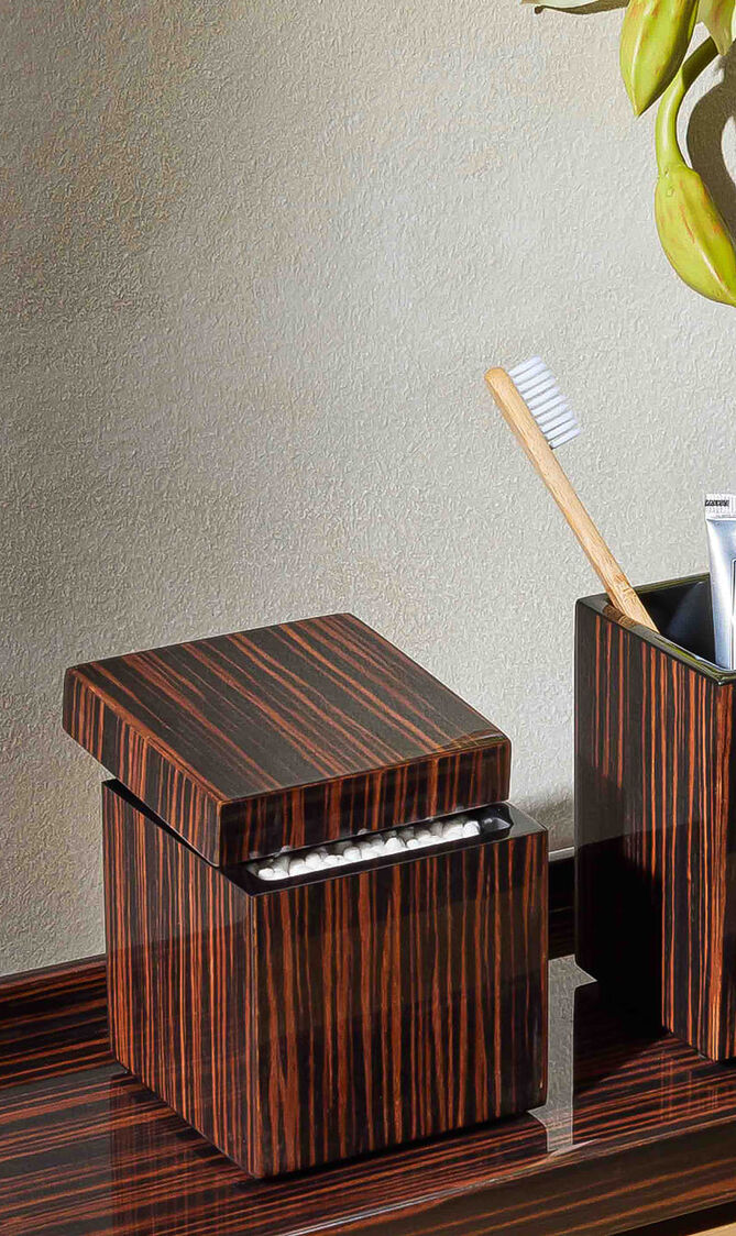 Macassar Ebony Cube Box Macassar Ebony Cube Box