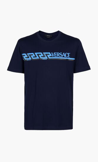 Greca Crew Neck Logo T-shirt