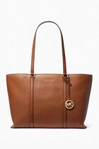 Temple Large Pebbled Leather Tote Bag