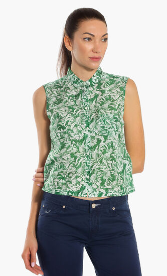 Solid Sleeveless Shirt