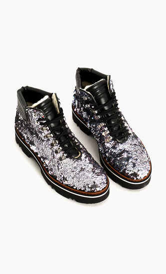 Sequined Ankle Boots