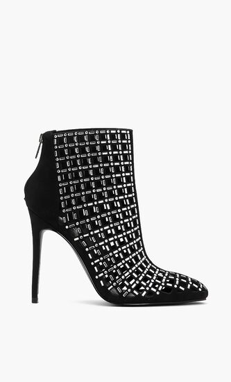 Randhir Rhine Stone Mesh Boots