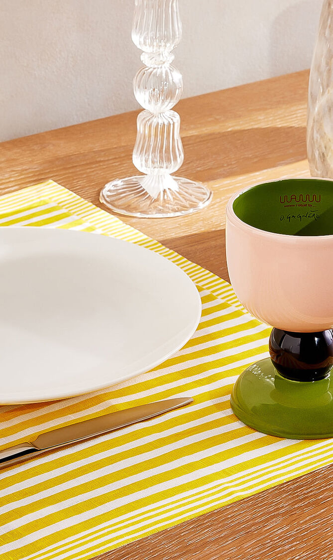 Striped Placemat, Tomato Red